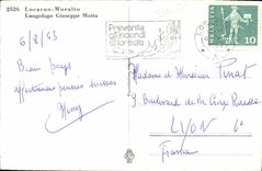 MODERN CARD Locarno Muralto Lungolago Giuseppe Motta