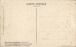 CPA Deuxieme apparition 14 fevrier Vierge 