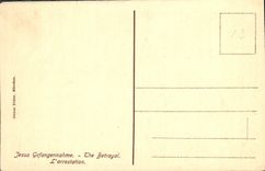 VINTAGE POSTCARD Jesus Gefangennahme The Betrayal the Arrest