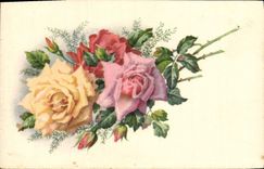 CPA Fantaisie Fleurs