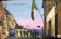 CPA Grimaldi Ventimiglia Frontiera Italiana Douanes