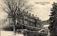 CPA St Christophe le Jajolet Chateau de Sassy Par Temps de Neige