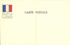 VINTAGE POSTCARD Militaria Orphelins of the war Asphyxiates Slow the gas