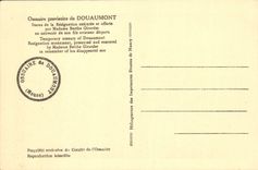 VINTAGE POSTCARD Provisional Ossuaire of Douamont Rules of Militaria Resignation