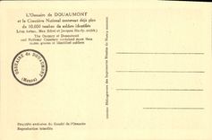 VINTAGE POSTCARD Ossuary of Douamont and the National Cemetery Militaria