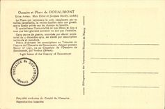 VINTAGE POSTCARD Ossuary of Douamont and Militaria headlight