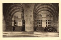 VINTAGE POSTCARD Cloister of the Ossuary of Douamont Militaria