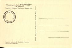 VINTAGE POSTCARD provisional Ossuary of Douamont Militaria