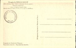 VINTAGE POSTCARD Ossuaire of Douamont Militaria Rules of Jeanne d' Arc