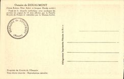 VINTAGE POSTCARD Ossuaire of Douamont Militaria Fund of the catholic vault