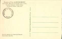 VINTAGE POSTCARD Ossuary and Lighthouse of Douamont Militaria Vault catholic the major furnace bridge