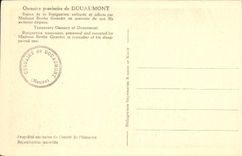 VINTAGE POSTCARD provisional Ossuaire of Douamont Militaria Rules of Resignation