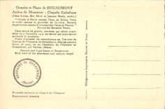 VINTAGE POSTCARD Ossuary and Lighthouse of Douamont Militaria Postpone catholic Chapelle monument