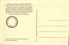 VINTAGE POSTCARD Ossuary and Lighthouse of Douaumont Cloister of the Militaria tombs