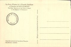 VINTAGE POSTCARD Douaumont Ossuary the Main door of the Catholic Vault Militaria