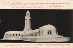 VINTAGE POSTCARD Ossaire and Phare of Douamont Postpone Catholic Monument Vault Militaria