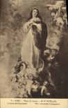 VINTAGE POSTCARD Paris Museum of Louvre Murillo Immaculate Conception