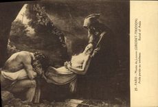 VINTAGE POSTCARD Paris Museum of Louvre Girodet TRioson Atala carried to the tomb