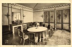 VINTAGE POSTCARD Malmaison the Room of the Council