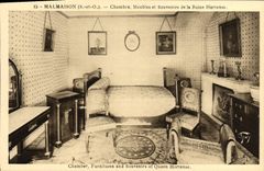 VINTAGE POSTCARD Malmaison Room Pieces of furniture and memories of the Hortense queen