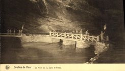 VINTAGE POSTCARD Caves of Han the Bridge of the Room of Weapons