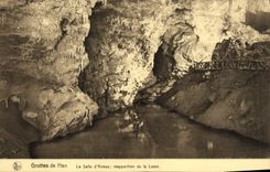 CPA Grottes de Han La Salle d'Armes reapparition de la Lesse