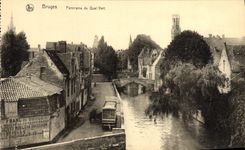 VINTAGE POSTCARD Bruges Panorama Of the Green Quay