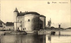 CPA Bruges Porte Sainte Croix Moulins a vent