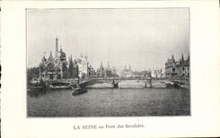 VINTAGE POSTCARD Paris Fair of 1900 the Seine To the Bridge Of the Invalids