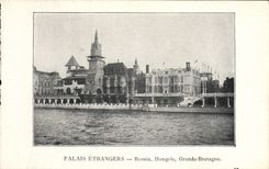 VINTAGE POSTCARD Paris Fair of 1900 Palais Etrangers Bosnie Hongrie Grande Bretagne