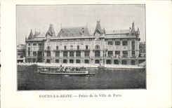 VINTAGE POSTCARD Paris Fair of 1900 Cours La Reine Palais De La Ville De Paris