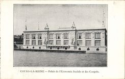 VINTAGE POSTCARD Paris Fair of 1900 Cours La Reine Palais De L ' Social economy And Congers