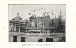 CPA Paris Exposition de 1900 Quai d'Orsay Messageries Maritimes