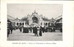 VINTAGE POSTCARD Paris Fair of 1900 Champ De Mars Palais De the Water Electricity And Tower