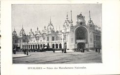VINTAGE POSTCARD Paris Fair of 1900 Invalides Palais Des Manufactures Nationales