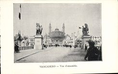 VINTAGE POSTCARD Paris Fair of overall 1900 Trocadero Vue