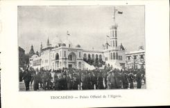 CPA Paris Exposition de 1900 Trocadero Palais Officiel De l'Algerie