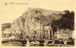 CPA Dinant Pont Citadelle Et Eglise
