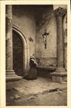 VINTAGE POSTCARD Jeanne of arc In the Church De Domremy