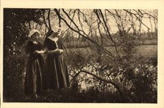 VINTAGE POSTCARD Jeanne of arc Good-byes Of Jeanne And Da Mengette