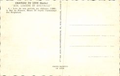 MODERN CARD Castle Of Lude Its Light And Spectacle At the time Of Its Arrival To the Castle King De France Henri IV