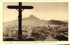 VINTAGE POSTCARD Dabo Seen Of the Village And the Rock Taken Of the Martyrdom