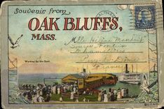 VINTAGE POSTCARD To remember From Oak Bluffs Farmhouse
