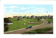 VINTAGE POSTCARD Steamer Uncatena Steamer Islander At Wharf Ocean Park Looking South