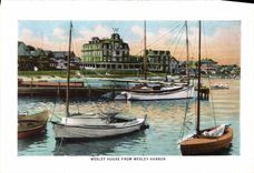 VINTAGE POSTCARD The Tivoli Dance House the Pier Wesley House From Wesley Harbor