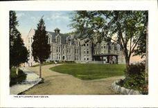VINTAGE POSTCARD The Attleboro Sanitarium The Bigney building County street