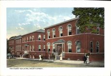 VINTAGE POSTCARD The Attleboro Sanitarium The Bigney building County street
