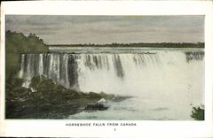 VINTAGE POSTCARD Horseshoe Falls From Canada Niagra Falls