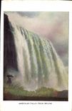 Catarata de herradura de la POSTAL de la VENDIMIA a partir de la catarata de Canadá Niagra