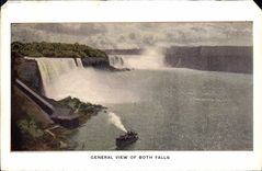 Opinión general de la POSTAL de la VENDIMIA de la cabra Niagara Falls de amba catarata